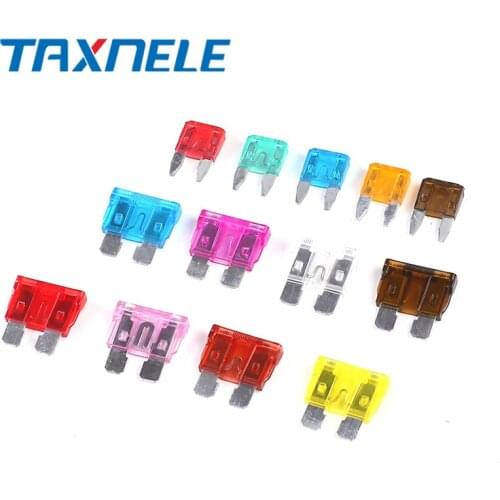 10pcs/set 2/3/5/7.5/10/15/20/25/30/35A Car Truck MINI Blade Fuses AMP Plastic Box Assortment with Clip Auto Blade Type Fuse Set