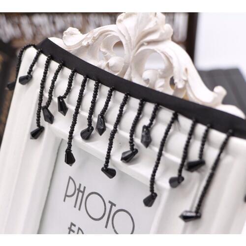 10yards/lot Beautiful Long Pearl Fringe Beaded Lace Garment Dress Accessory For Bridal Wedding Dress Decoration Shoes Ornaments