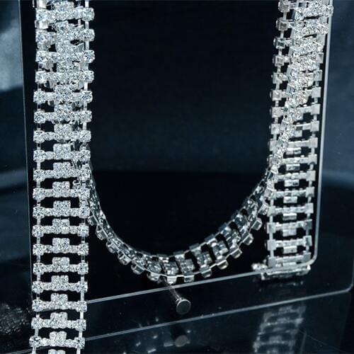 10Yards Rhinestone Chain Trim Crystals for Wedding Dress Belt Bridal Headpiece or Jewelry Making Shoes Bags