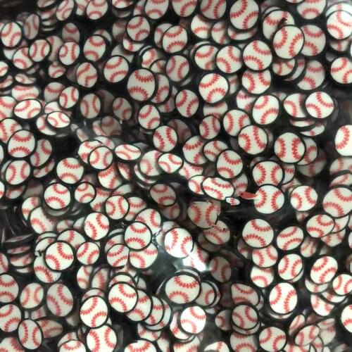 100g/Lot 5mm Simulation Kinds Sport Balls Clay Slices Soft Pottery Sprinkles for DIY Crafts Filling Decoration Accessories