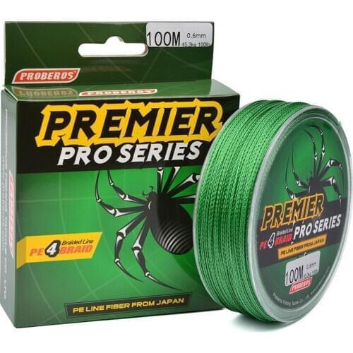 100M 4 Strands 6-100LB New Braided Fishing Wire Multifilament Super Strong Fishing Line Japan Multicolour Yellow/Blue/Red/Green