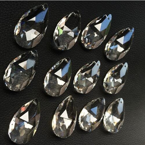 20pcs 38mm Chandelier Crystal glass top Prism Pendants Glass Hanging Lighting Decoration DIY Strands Hanging Drops For Sale