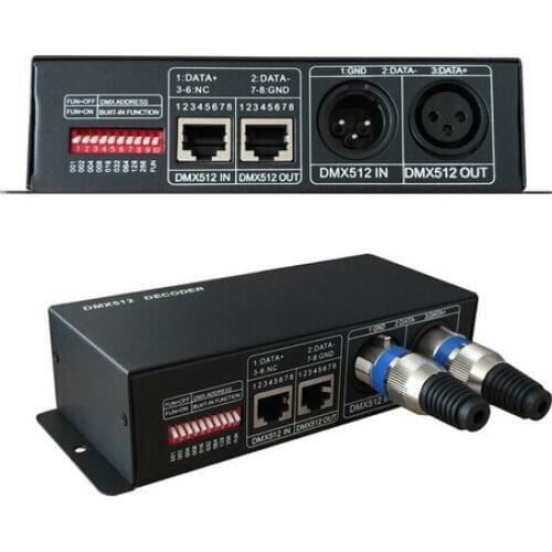 3Channel DC12-24V 3x8A LED DMX Controller/Decoder LED Controller for RGB 5050 3528 LED Strip Light 10pcs/lot