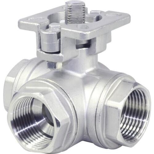 304 stainless steel ball valve L port three way ball valve internal thread high pass three way ball valve T type L type DN8-DN80