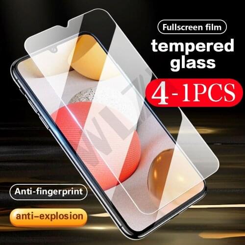 4-1Pcs 9H on the tempered glass for Samsung Galaxy A51 A52 A71s A72 A91 protective film phone screen protector