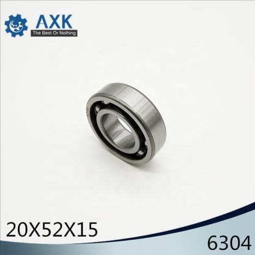 6304 Bearing 20*52*15 mm ABEC-3 P6 ( 2 PCS ) For Motorcycles Engine Crankshaft 6304 OPEN Ball Bearings Without Grease