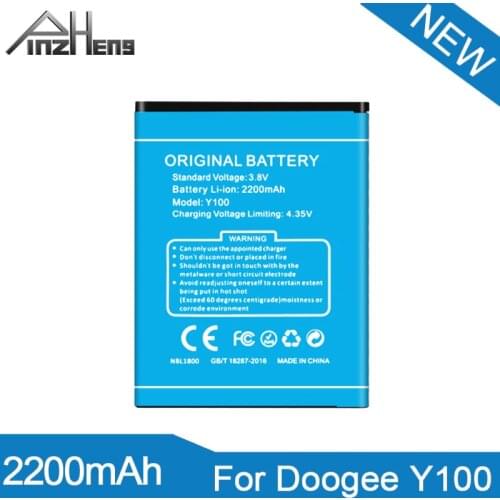 PINZHENG Phone Battery For Doogee Y100 Y100 PRO Valencia 2 High Quality 2200mAh Replacement Phone Bateria For Doogee Y100 Pro