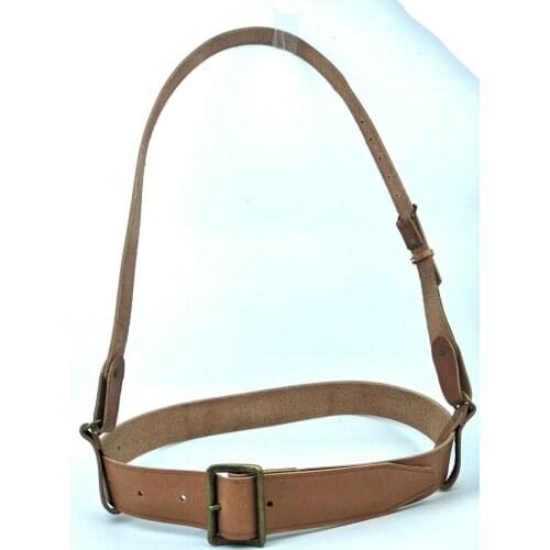 Chinese Army Armed Belt & Cross Shoulder Strap Leather Liberation Period Soldier Military War Reenactments