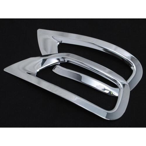BBQ@FUKA Car Chrome Rear Fog Light Lamp Cover Trim Garnish ABS 2Pcs Car Styling Fit For Grand Cherokee 2014 2015 2016
