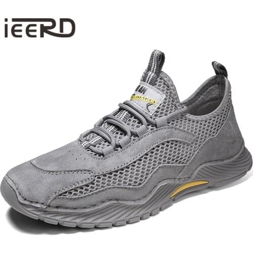 Large Size 39-47 Fashion Sneakers Mens Casual Shoes Suede + Mesh Breathable Summer Footwear Man Good Quality