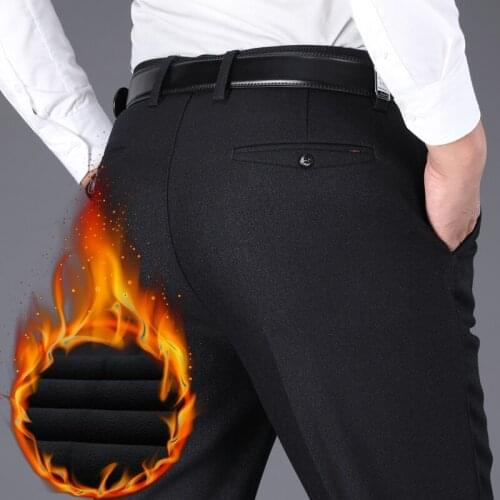 Fashion New High Quality Men Pants Straight Long Male Classic Business Casual Trousers Baggy Biker Hip Hop Work Office