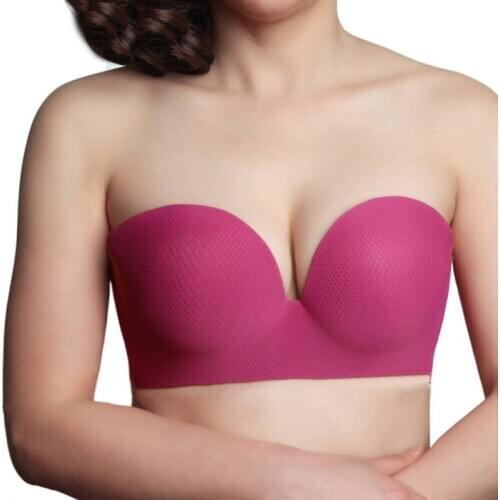 Multi Way Womens Smooth Seamless Bra Half Cup Underwire Strapless Convertible Push Up Ladies Lingeire 34 36 38 40 42 44 B C D
