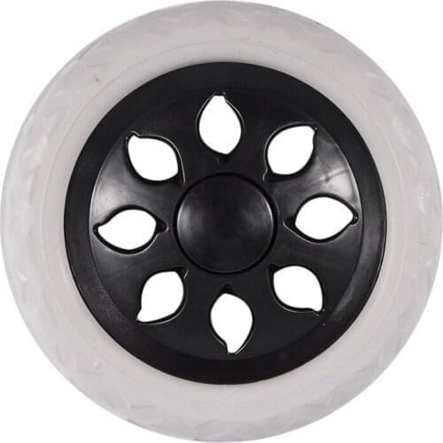 Black White Plastic Core Foam Shopping Trolley Cartwheel Casters