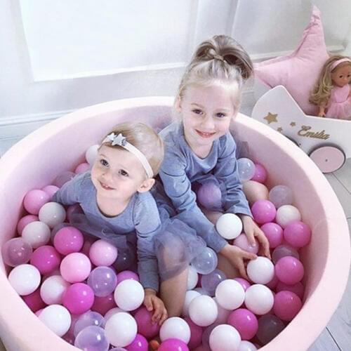 INS Kids Playpen Round Ocean Ball Pit Baby Pool Infant Sponge Childrens Playpen Soft Colorful Ball Pits Baby Fence Room Decor