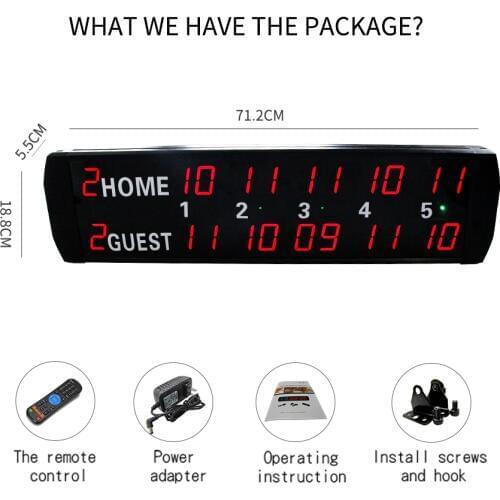 [Ganxin] Remote Control led digital tennis scoreboard electronic table tennis scoreboard