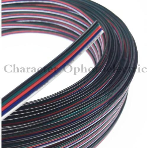 Tinned copper cable 22AWG, 5 pin RGB cable, PVC insulated wire, 22 awg wire, Electric wire, LED cable ,DIY Connect