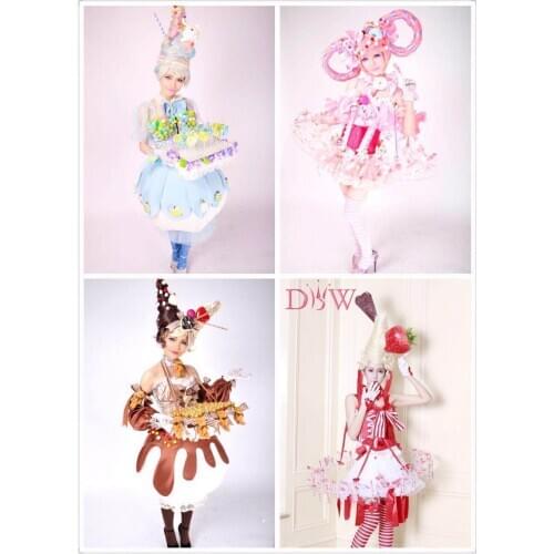 DJ singer GOGO guest bar commercial show catwalk show costume Ice cream girl costumecarnival party dress