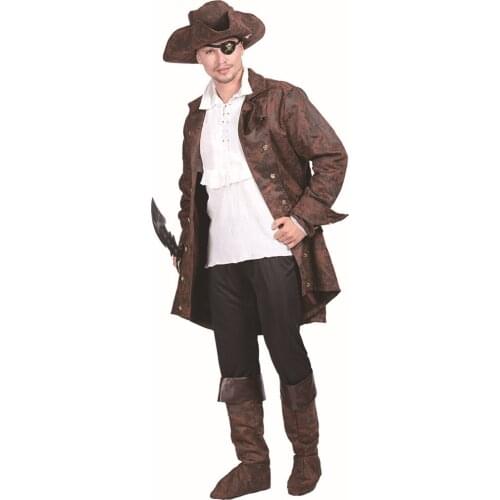 Halloween Party Sitcom Stage Performance And Gathering With Family And Friends Pirate Suit Cosplay Costume Suit