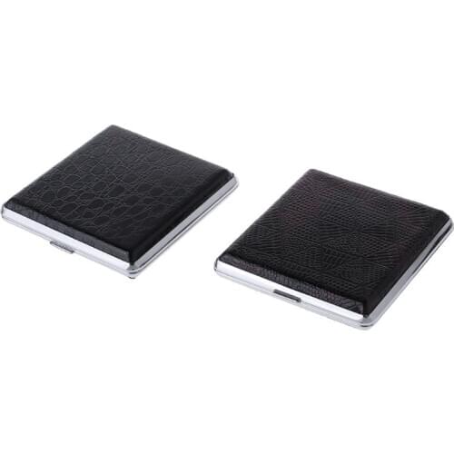Leather Cigarette Case Personalized Creative 20 Sticks with Rubber Band Gift Box AXYC