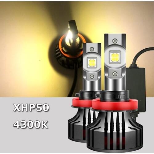 2 Pcs H7 H1 Led Car Headlight Bulb H4 H11 Led 9005 hb3 9006 Hb4 4300K Original XHP50 H8 H9 Fog Lamp 80W 18000LM 6000K 12V