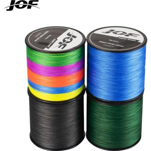 JOF 500M 8 Strands 4 Strands 10-100LB PE Braided Fishing Wire Multifilament Super Strong Fishing Line Japan Multicolor