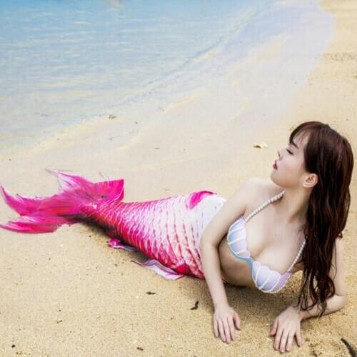 HOT Black Pearl Big Mermaid Tail Kids Adult Women Men Mermaid Tail with Flipper Beach Costumes Mermaid Swimsuits Cosplay Dress