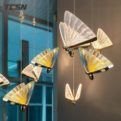 Butterfly Chandelier Bedside Lamp Master Bedroom Light Luxury Long Line Lamp Simple Dining Room Lamp Dining Table Bar