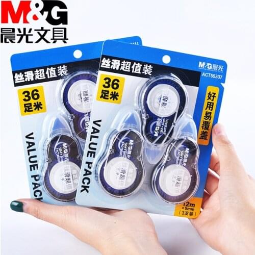 M&G 3pcs*12 meters Stationery Correction Belt Correction tape ACT55307 Student Study Goods Correction tape
