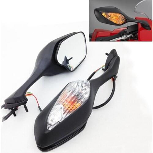Motorcycle LED Turn Signal Rearview Side Mirrors For Homda CBR1000RR 2008-2013 VFR1200 2010-2012