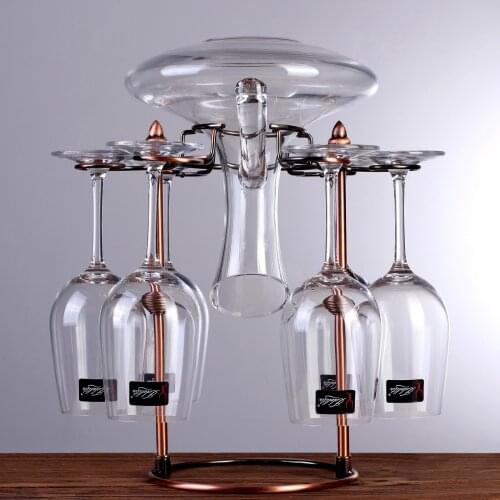Can Be Placed Decanter Wine Glass Holder Kitchen Living Room Bar Metal Free-standing Desktop Tableware Storage Rack Glasses Fram