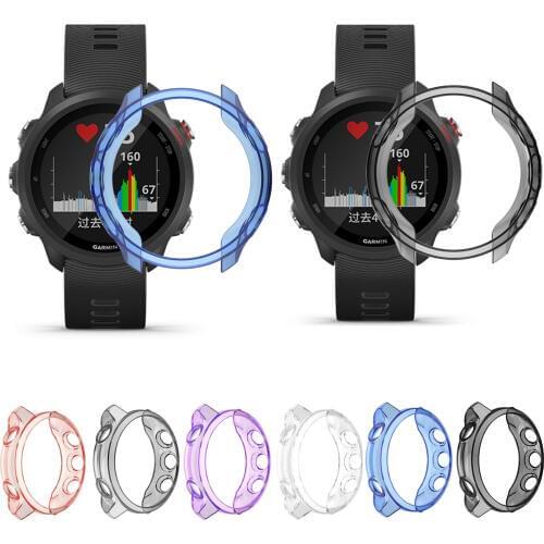 Soft Clear TPU Watch Case Shockproof Protective Watch Cover For Garmin Forerunner 245M/245