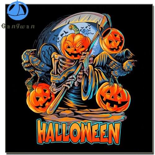 Wall Art Decor Halloween Set Cartoon crow 5D DIY Diamond Painting Diamond Embroidery pumpkin lantern Mosaic sale Handicraft Gift