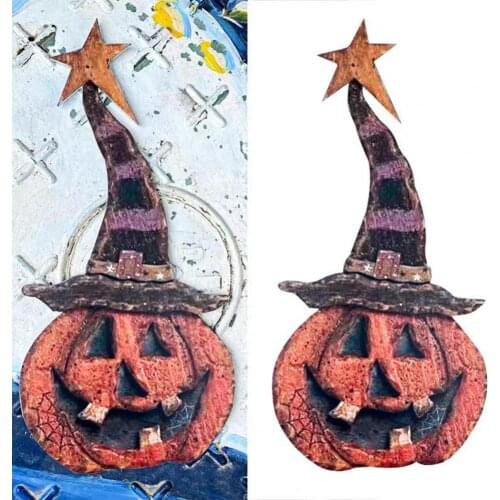 2021 New Hanging Ornament Rustic Pumpkin Pattern Acrylic Eye-catching Multi-color Halloween Door Pendant for Party Supplies