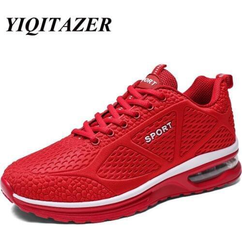 YIQITAZER 2018 New Arrival Fashion Casual Men Shoes, Breathable Mesh Massage Summer Cool Shoes Man Gray Green Red
