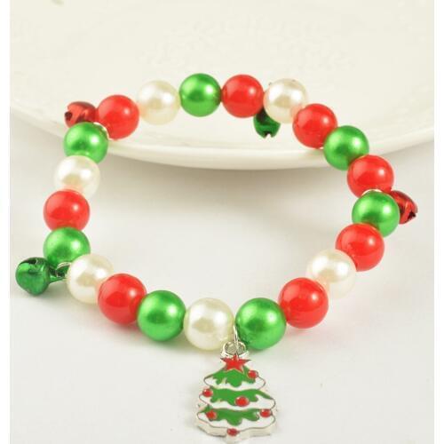 New Fashion Christmas Jewelry News Small Bell Elastic Santa Bracelets for Womens Friendship Bracelete Feminino bracelet female