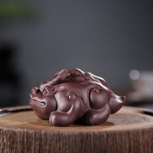 Sand tea set sculpture tea pet furnishing articles of handicraft spittor lucky tea pet tea tray accessories and gifts