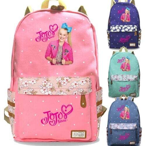 Casual Jojo Siwa Students Boys Girls Back to School Gift Backpack Men Women Laptop Bags Fashion New High Quality Travel Backpack