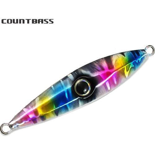 COUNTBASS 20g 30g 40g Jigging Lures, Japanese style Metal Fishing Jigs, Slim Lead Fish Bait Sea Bass Lures
