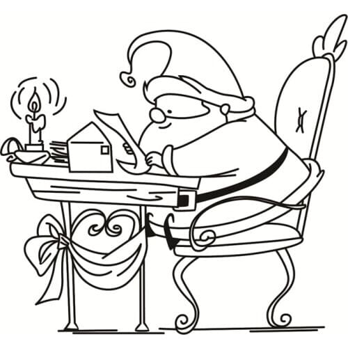 Santa claus Transparent Silicone Rubber Stamp Sheet Cling Scrapbooking DIY Cute Pattern Photo Album PaperCard