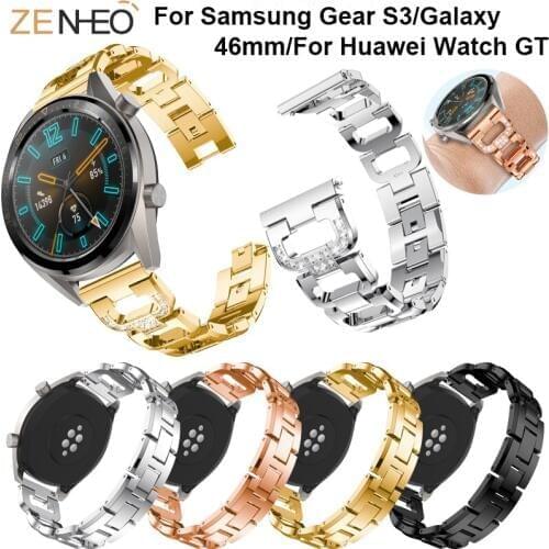 For Huawei Watch GT Strap Stainless steel Wrist band for Samsung Gear S3 Frontier Classic watches Replacement Bracelet straps