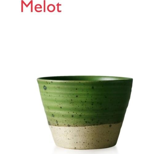 Handmade Coarse Pottery Small Teacup Tea Tasting Cup Japanese Tea Cup Single Cup Large Capacity Retro Kung Fu Tea Teaware