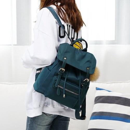 2021 Summer Oxford Cloth Backpack Female Students Easy To Build Large Capacity Leisure Womens School Bag Kawaii Travel Small