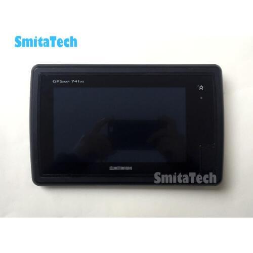 For Garmin GPSMAP 741xs GPSMAP741 Chartplotter Sounder Fishfinder Scanning LCD display panel Touch Screen Digitizer ,with frame