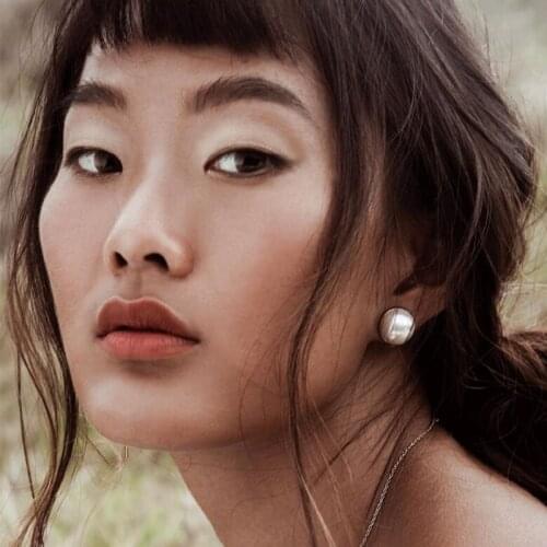 Bohemian Freshwater Pearls Ear Studs Valentines Day Jewelry Gifts for the Women Fashion Charms Wedding Ceremony Ear Studs