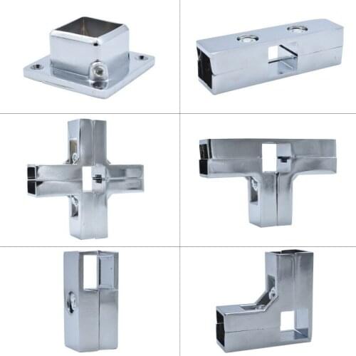 Square tube / pipe connector for 25mmx25mm Stainless steel tube/pipe,square tube flange,Clothes rack/Cabinet frame accessories