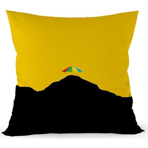 Super soft short plush yellow Nordic wind pillow hot pillowcase pillow cover car seat sofa pillow Cover without Pillow core
