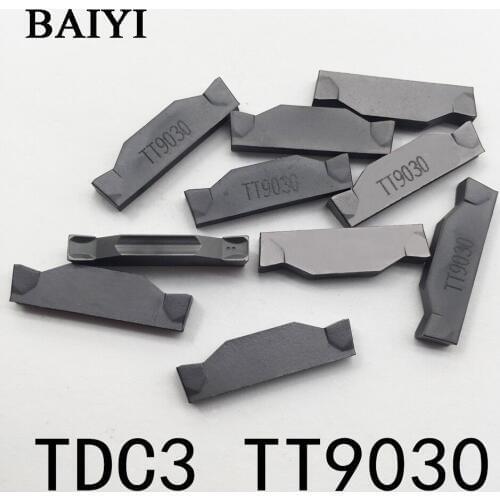10pcs TDC3 TT9030/TT9080 CNC turning cutter tools Carbide insert taegutec grooving carbide inserts CNC lathe turning tools