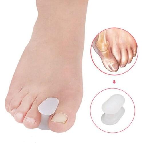 1Pair Silicone Gel Orthotics Bunion Separators Toe Stretchers Reusable Toe Separator Thumb Valgus Corrector Foot Nail Art Tools
