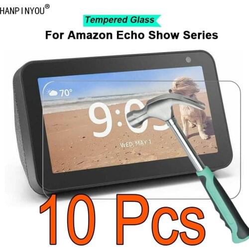 10 Pcs/Lot For Amazon Echo Show 10 8 5 Show5 Show8 5th Genaration 9H 2.5D Toughened Tempered Glass Film Screen Protector Guard