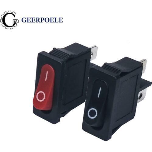 10 pcs/lot KCD1-110 2 Pin 250V 6A Boat Switch Snap-in SPST ON OFF Rocker Position